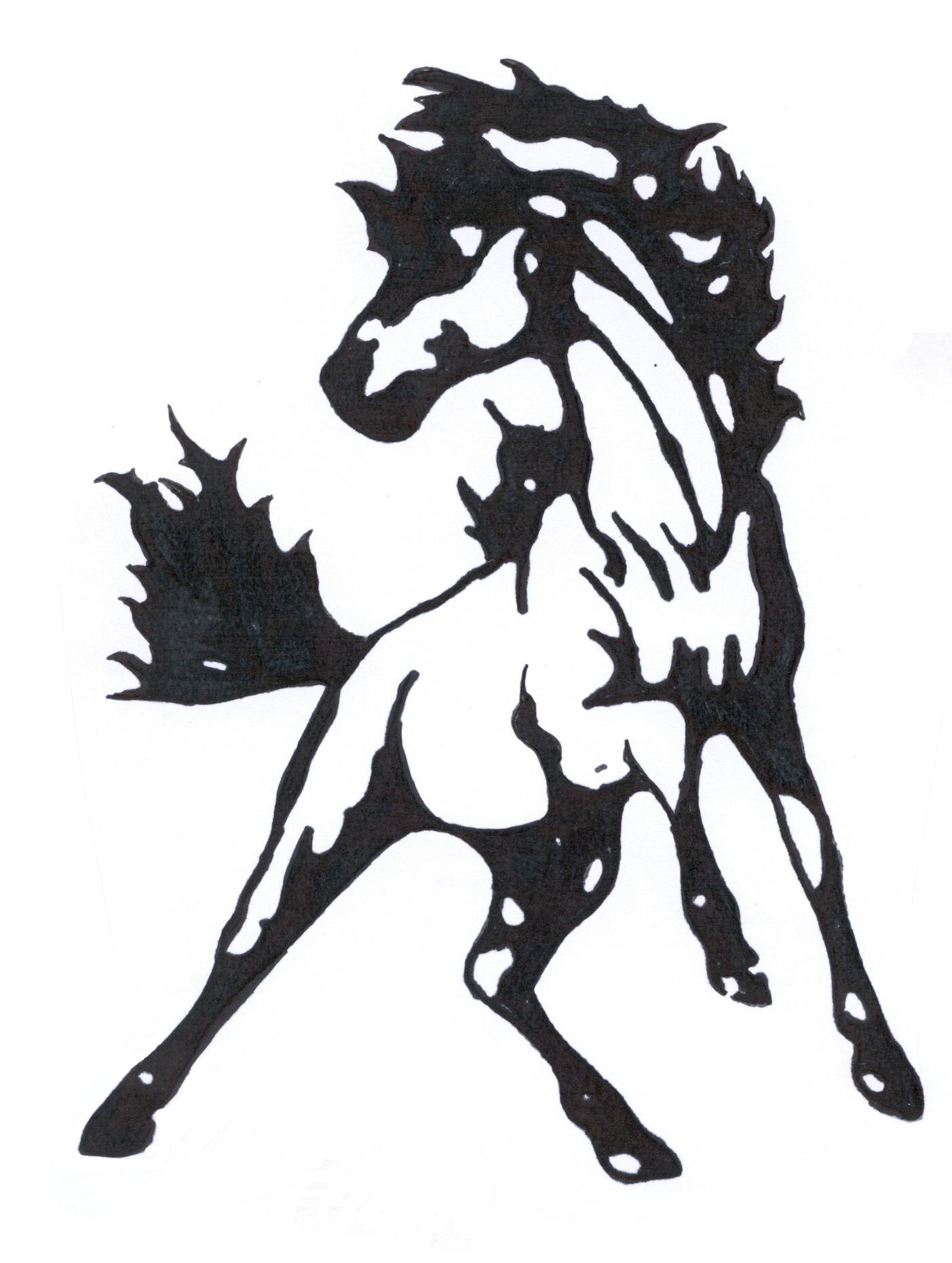 free vector clip art mustang horse - photo #28